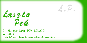 laszlo pek business card